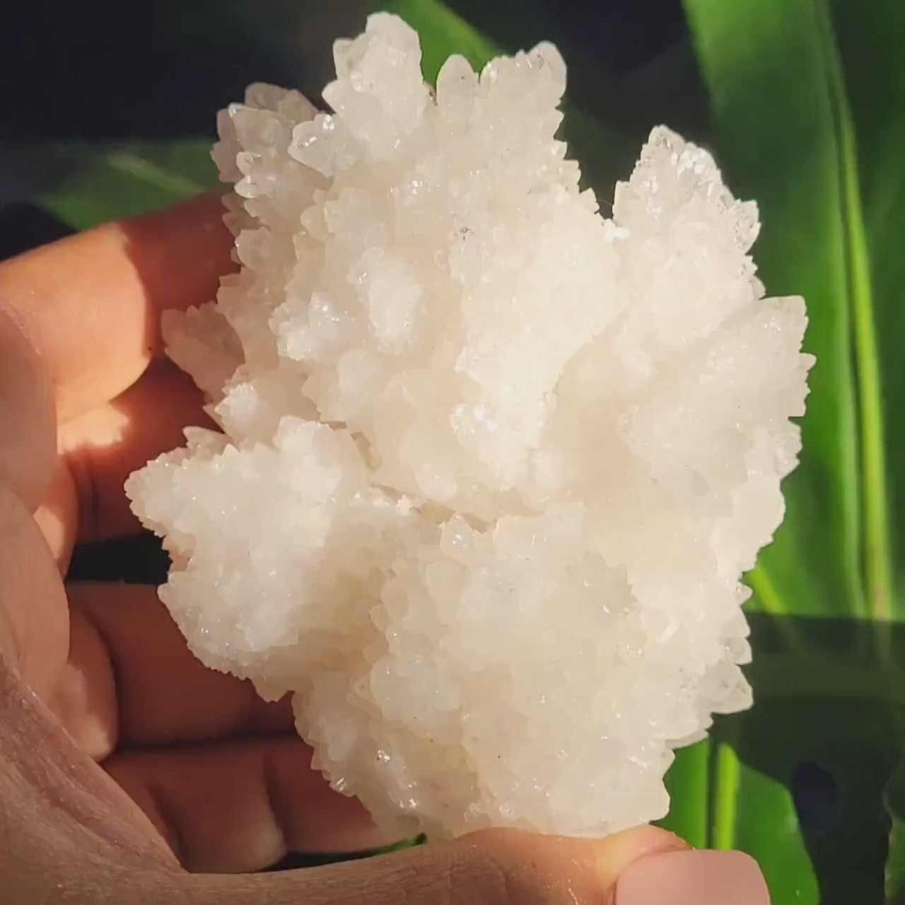 Beautiful White Aragonite, Cave Calcite Specimen from Mexico - Natural Gemstone Cluster - Home Decor - Gift - 294 grams