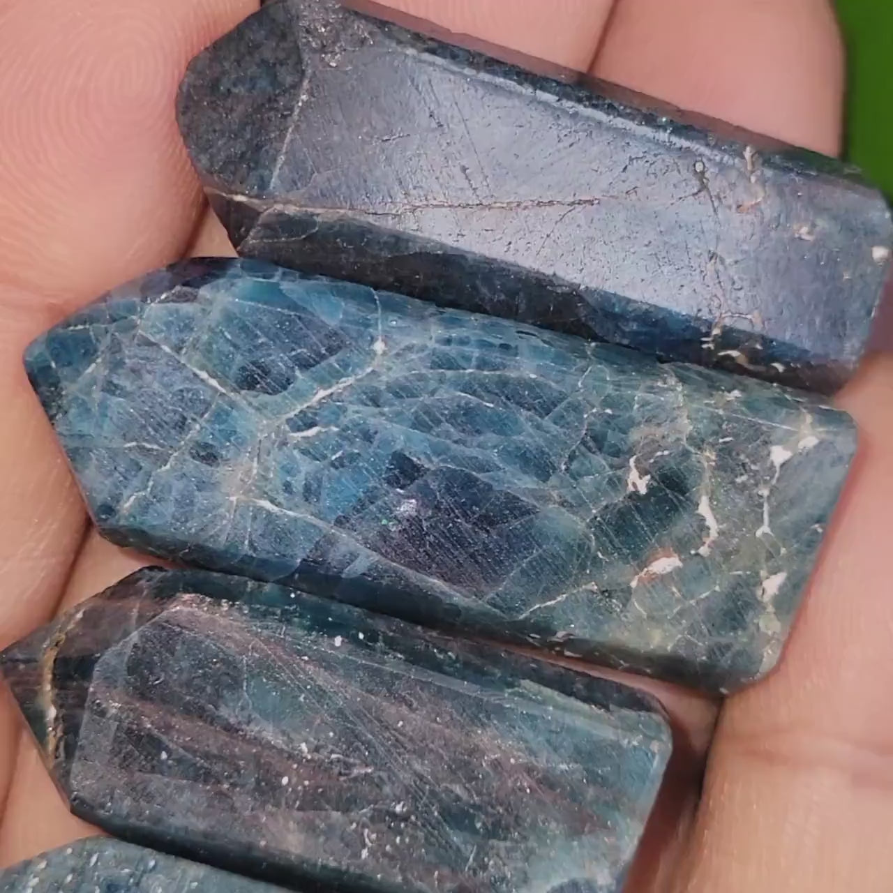 Apatite Mini Towers | Polished Mini Crystals | Meditation | Home Decor | Crafts | Birthday Christmas Gift Ideas | Intuitively Picked | Blue
