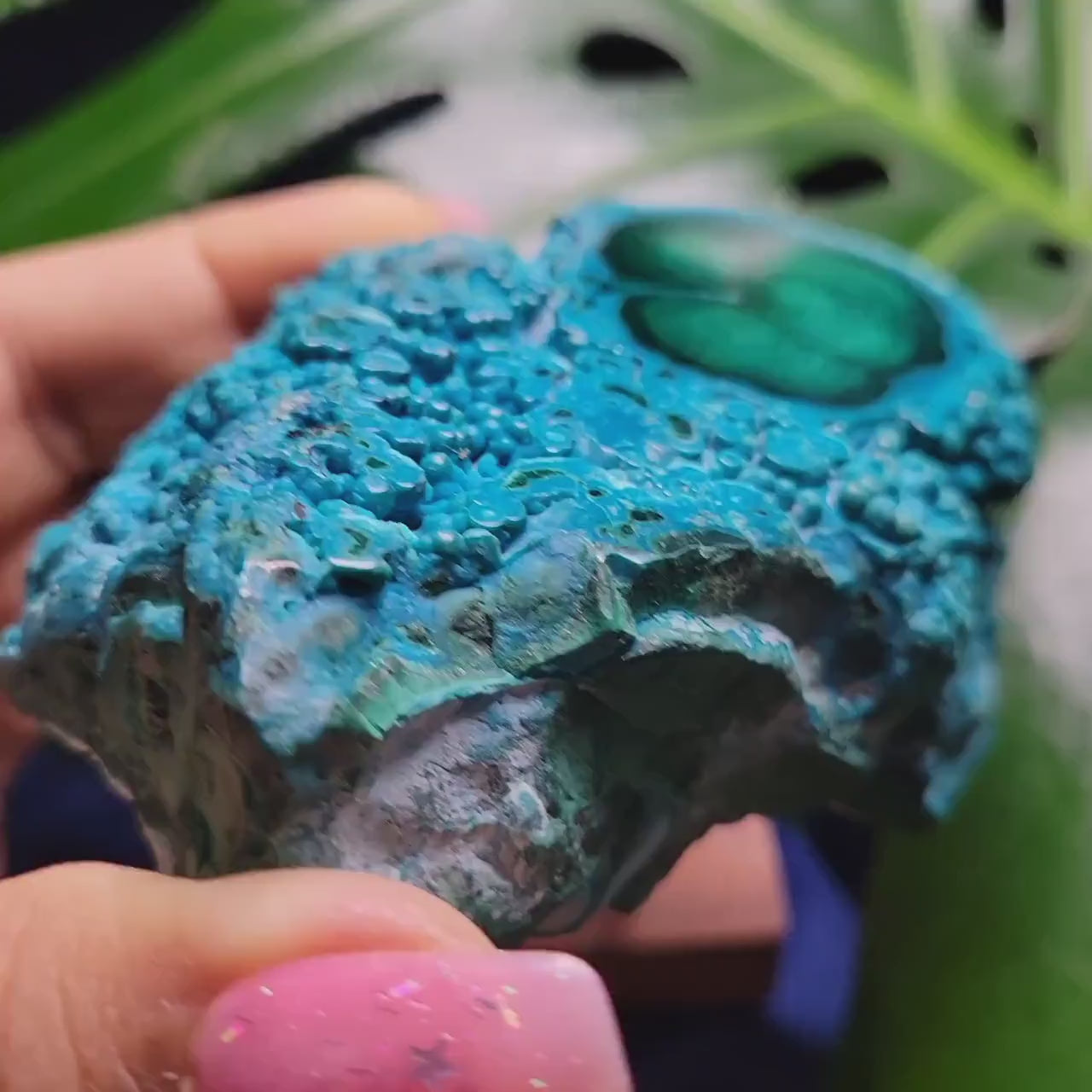Malachite and Chrysocolla Specimen| Crystal Collector Piece|Birthday Christmas Gift Ideas|Strength and Abundance Energy|Green and Blue| 392g