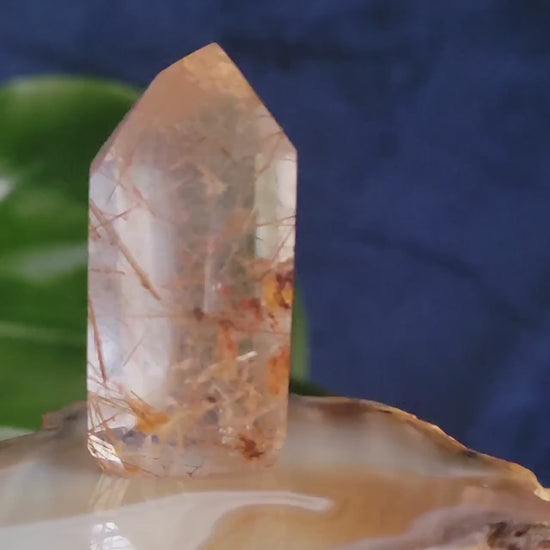 AAA Grade High Quality Gold & Red Copper Rutile Quartz Crystal from Brazil with Phantoms | Gorgeous Unique Crystal Collector Gift | Love|24g