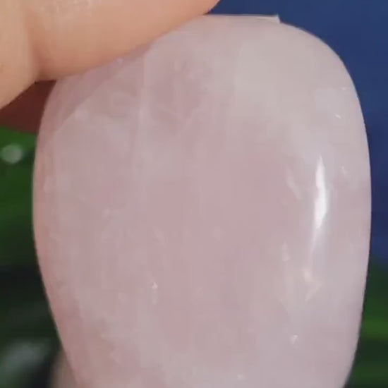 XL Rose Quartz Palmstones | Meditation Tool | Love Stone | Heart Chakra | Cute Home Decor | Gift Ideas for Crystal Collectors | Pastel Pink