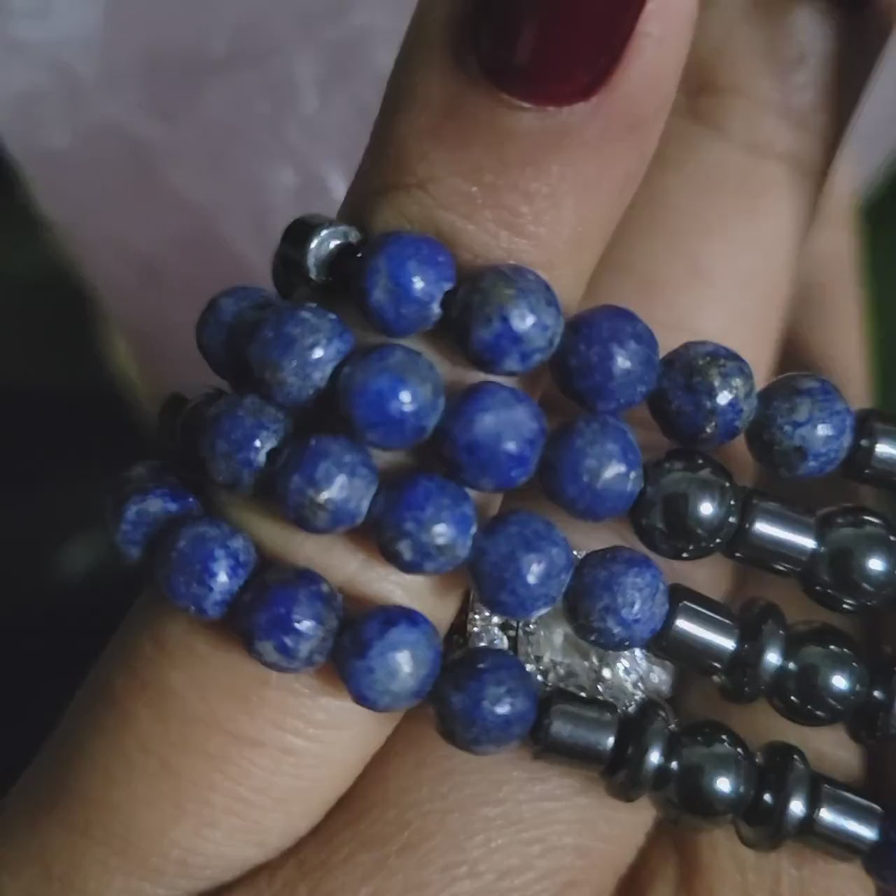 Manifest Confidence & Clarity | 6mm Lapis Lazuli One-of-a-kind Crystal Bracelet | Gifts for him and her | Handmade Dainty Jewelry | Blue