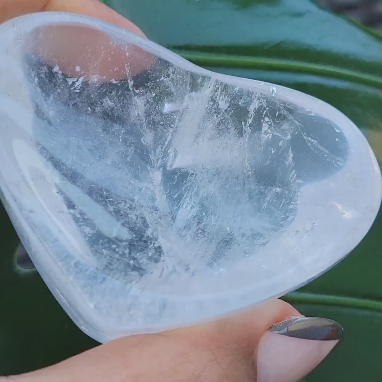 Stunning Clear Quartz Crystal -  Heart Bowl Carving  - Crystal Collector - Gift - Home Decor
