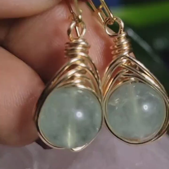 Handmade Dainty Drop Down Earrings | 10mm Crystal Beads | Unique Jewelry | Birthday or Valetines Day Love Gift | Queen Mother | The Lucy