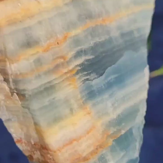 Gorgeous Uncommon Blue Onyx Slabs | Crystal Collector | Home Decor | Gift Ideas | Grounding & Strength | Root Chakra | From Mexico