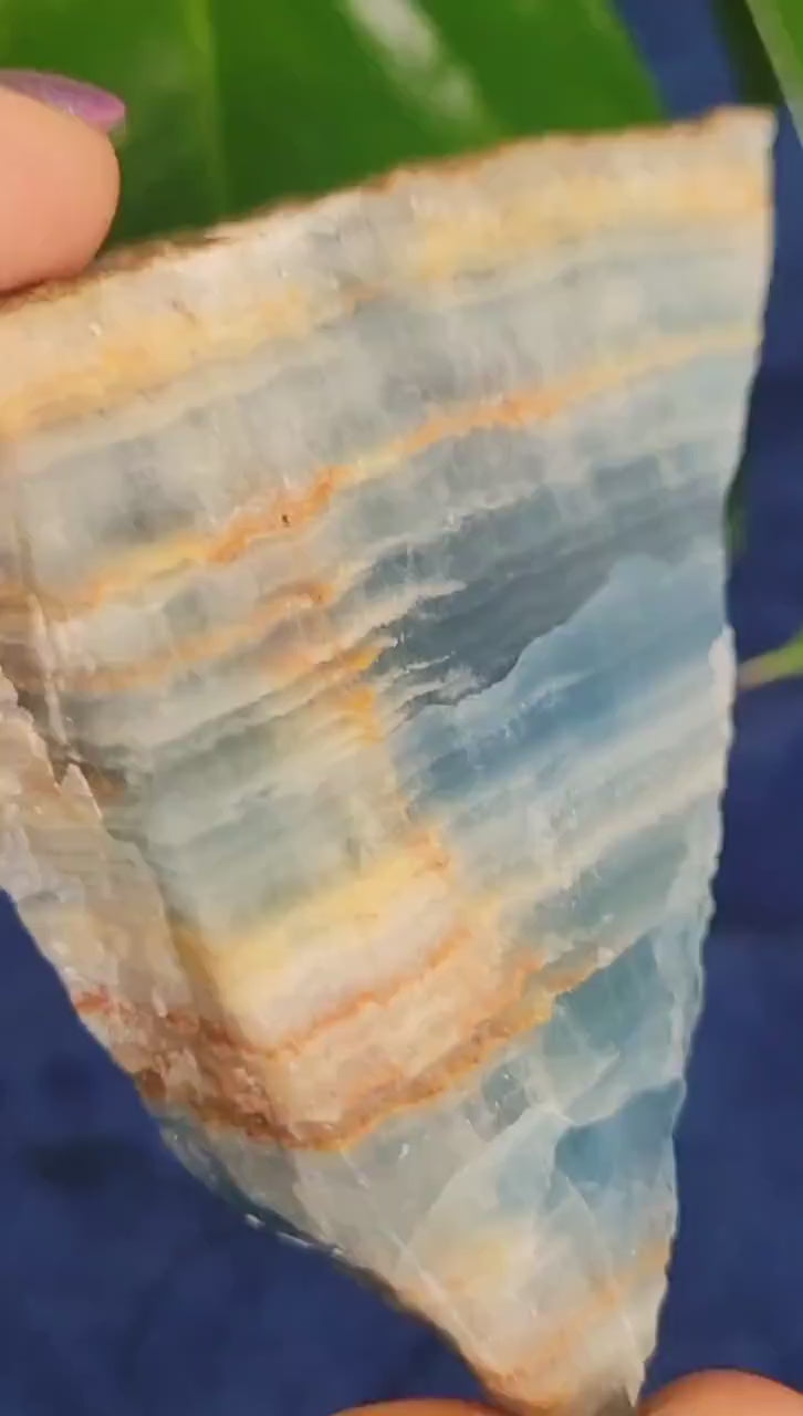 Gorgeous Uncommon Blue Onyx Slabs | Crystal Collector | Home Decor | Gift Ideas | Grounding & Strength | Root Chakra | From Mexico