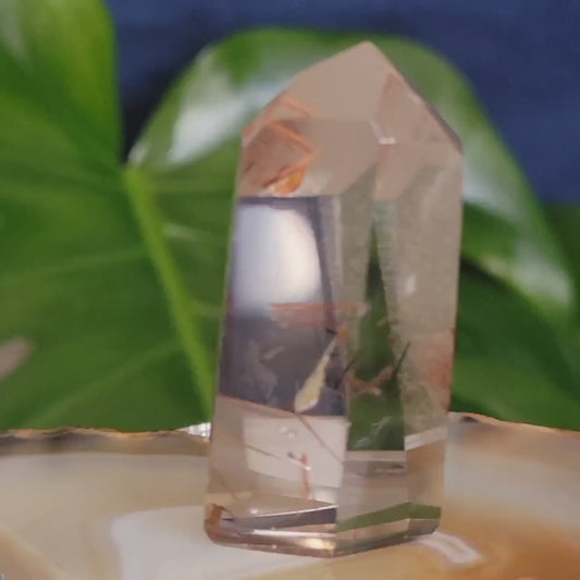 AAA Grade High Quality Gold & Red Copper Rutile Quartz Crystal from Brazil with Phantoms | Gorgeous Unique Crystal Collector Gift | Love|31g