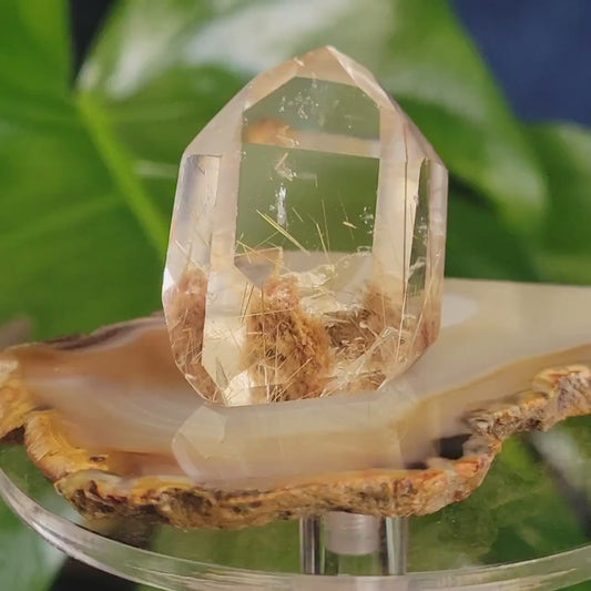 AAA Grade High Quality Gold Rutile  & Lodolite Quartz Crystal from Brazil | Gorgeous Unique Crystal Collector Gift | Love Energy | 30g