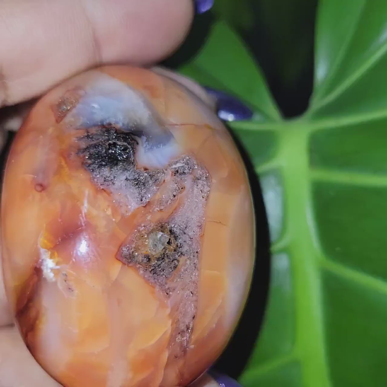 XL Exquisite energetic Carnelian gallet / palm stone of high quality. These juicy gems scream, courage-vitality-strength. Such a gem!