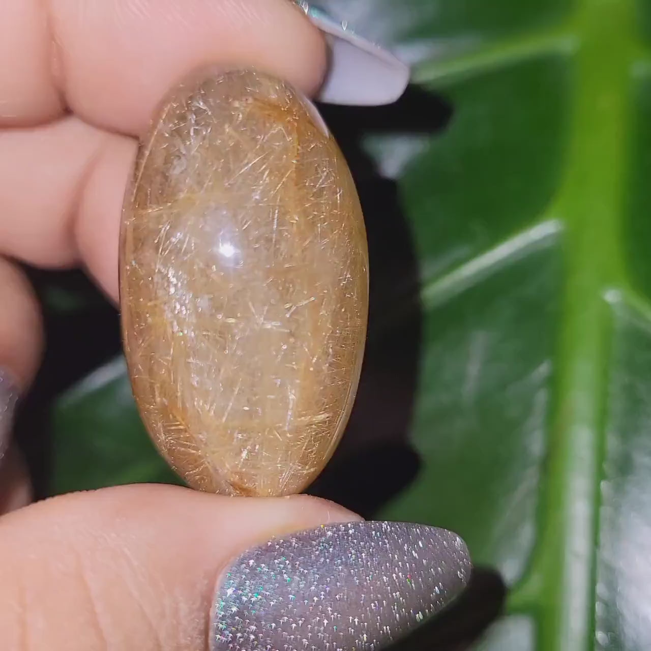 AAA Grade Stunning Amphibole Angel Lens Quartz Crystal from Brazil - Golden Rutile Inclusions - Birthday Anniversary Christmas Gift Ideas