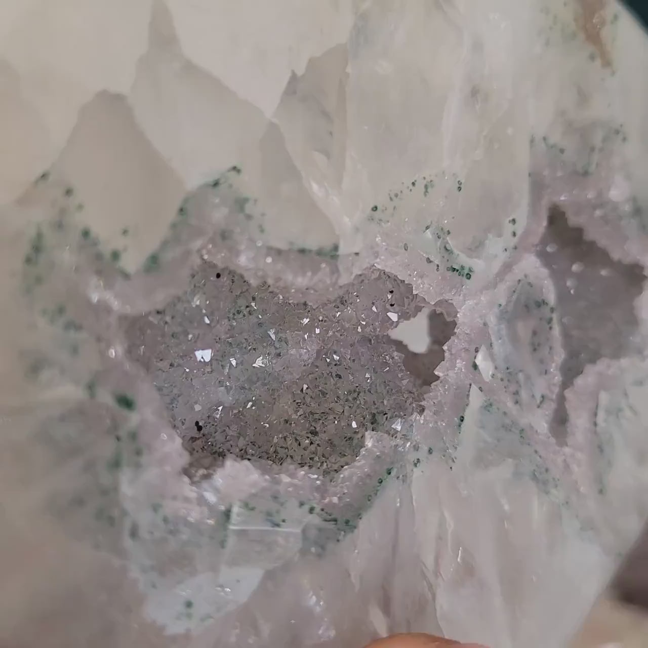 Stunning Druzy Agate Geode with Stand | Crystal Collector | Home Decor | Love You Gift | Statement Piece | 1. 3lbs