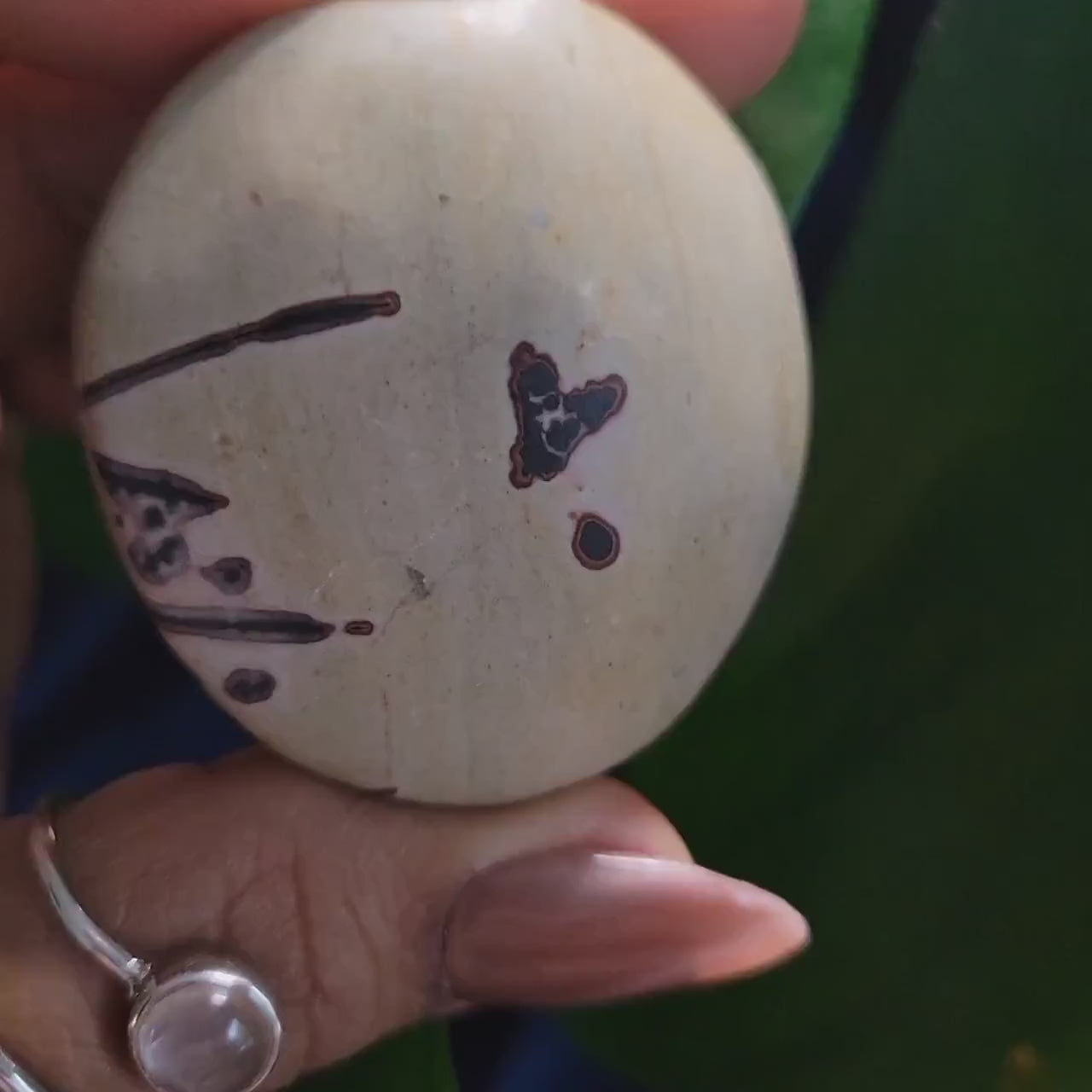 Picture Jasper Palm stone | Natural Landscapes of Art |Meditation Tool |Crystal Collector | Home Decor | Birthday Christmas Love Gift Ideas