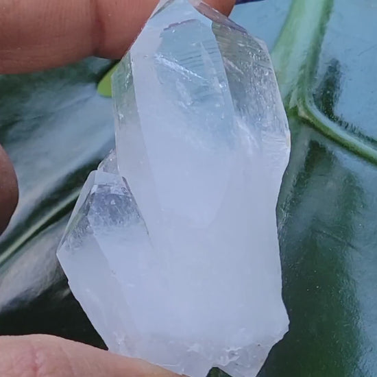 Lemurian Clear Quartz Raw & Natural Crystal Twin Points from Arkansas | Home Decor | Crown Chakra Meditation Tool | Good Energy | Gift