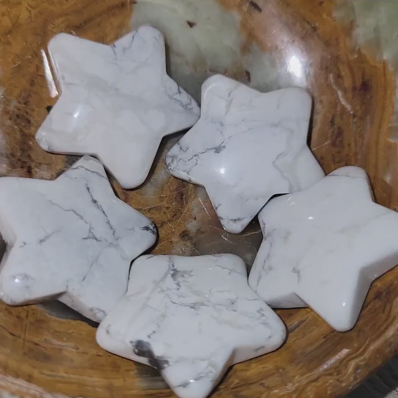 Howlite Star Crystal Carving - Healing Crystal - Home Decor - 14g - Intuitively picked
