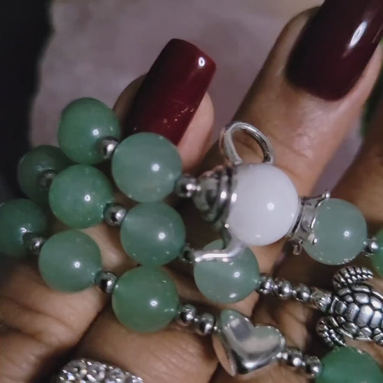 Manifest Strength & Success | 8mm Aventurine One-of-a-kind Crystal Bracelet | Gifts for him and her | Handmade Dainty Jewelry | Green