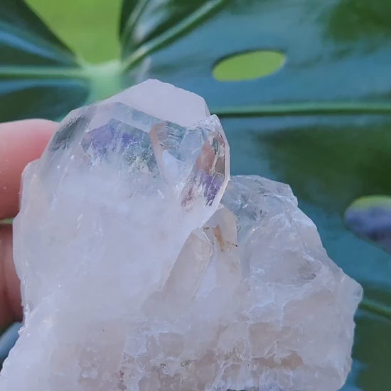 Lemurian Clear Quartz Raw & Natural Crystal Twin Points from Arkansas | Home Decor | Crown Chakra Meditation Tool | Good Energy | Gift