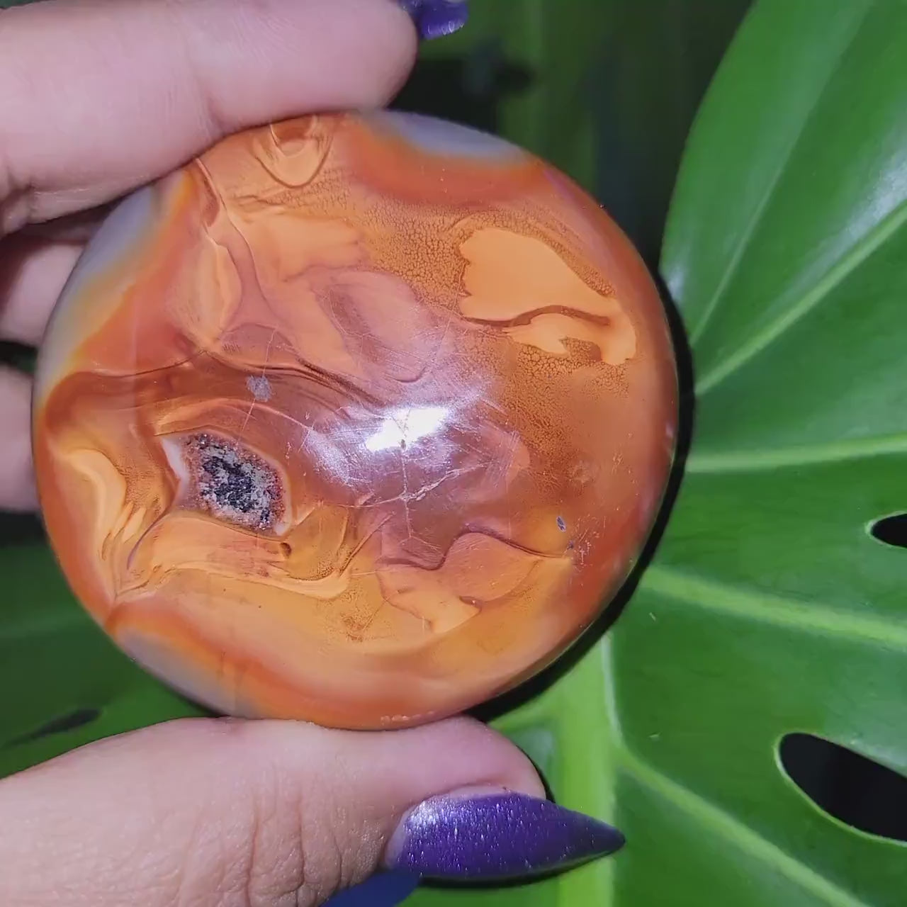 XL Exquisite energetic Carnelian gallet / palm stone of high quality. These juicy gems scream, courage-vitality-strength. Such a gem!