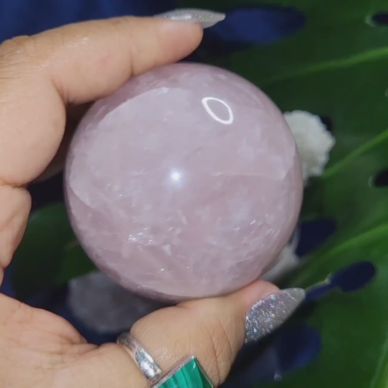 Star Rose Quartz Sphere | High Quality Crystal from Brazil | 63mm | Crystal Collector | Heart Chakra | Birthday or Valentines Day Love Gift