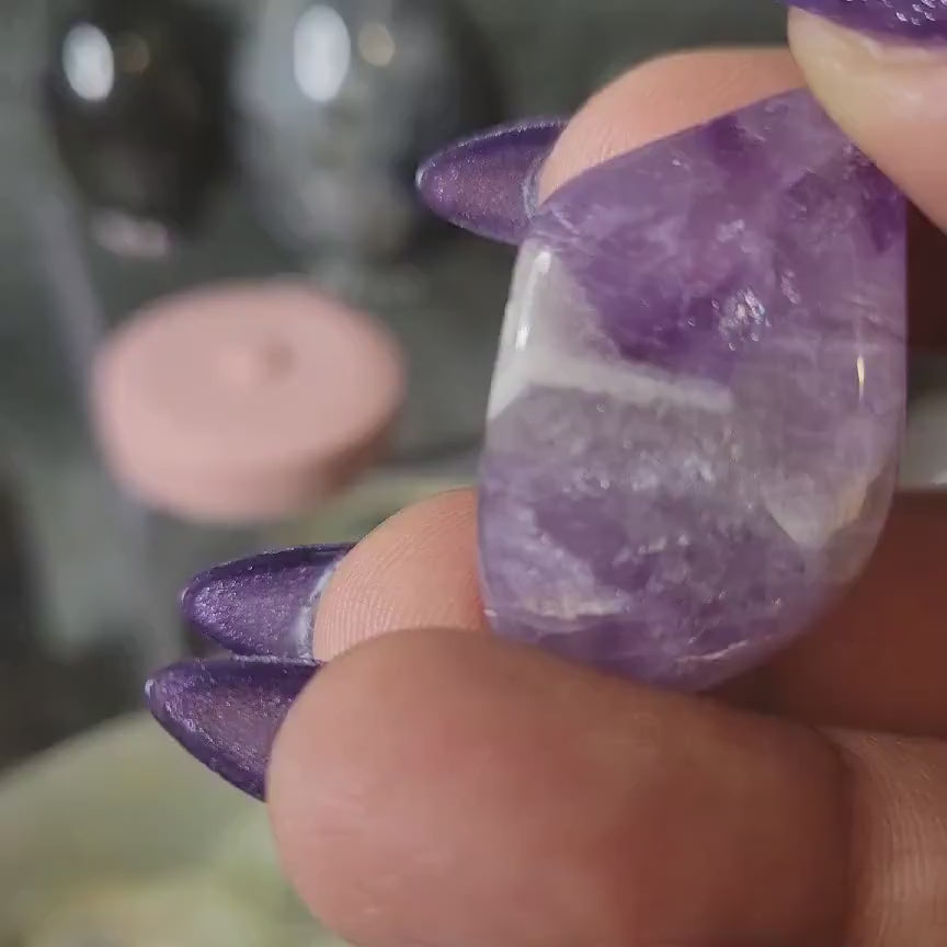 High Quality Gemmy Amethyst Tumbles - Large - Madagascar - Craft - Chakra Board - Clear Purple - Gift