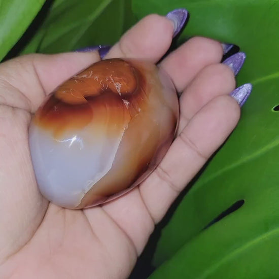 XL Exquisite energetic Carnelian gallet / palm stone of high quality. These juicy gems scream, courage-vitality-strength. Such a gem!