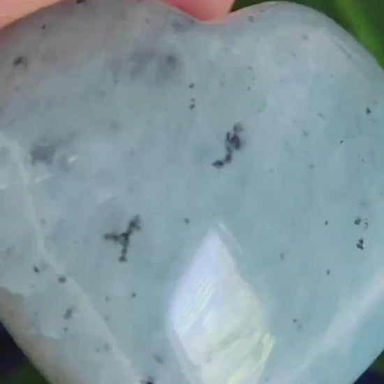Moonstone Hearts | Your Pick | Birthday Anniversary Valentines Day Love Gift Ideas | Home Decor | Crystal Collector | Garnierite | Green