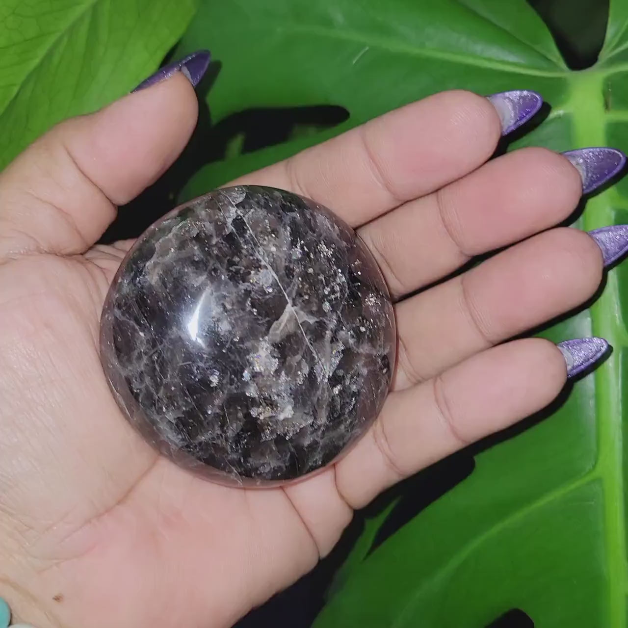 XL Exquisite High Quality Smoky Quartz gallet / palm stone crystal