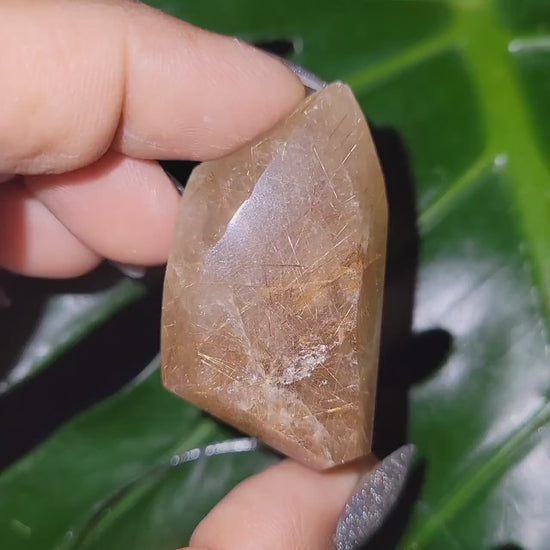 AAA Grade Stunning Rutilated Quartz Freeform Crystal from Brazil - Collectors Piece - Gold Rutile - Home Decor - Gift - 40 grams