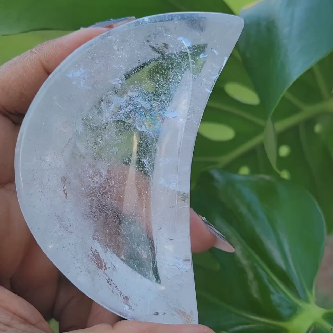 Stunning Clear Quartz Crystal - Moon Bowl Carving - Crystal Collector - Gift - Home Decor