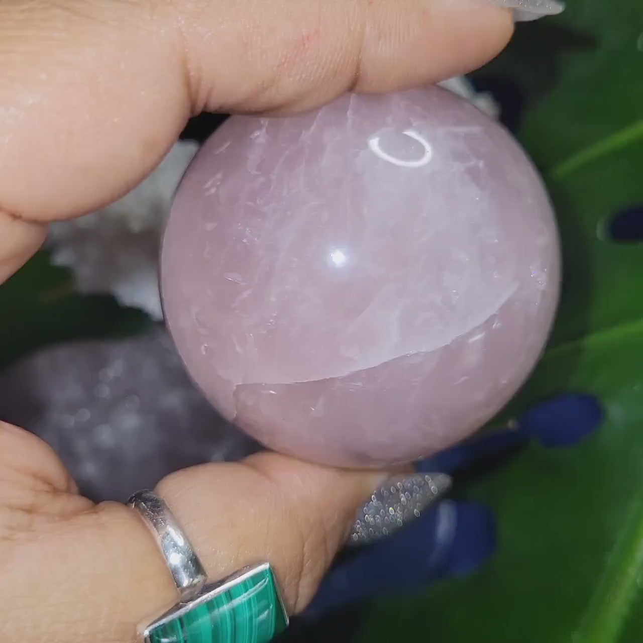 Star Rose Quartz Sphere | High Quality Crystal from Brazil | 55mm | Crystal Collector | Heart Chakra | Birthday or Valentines Day Love Gift