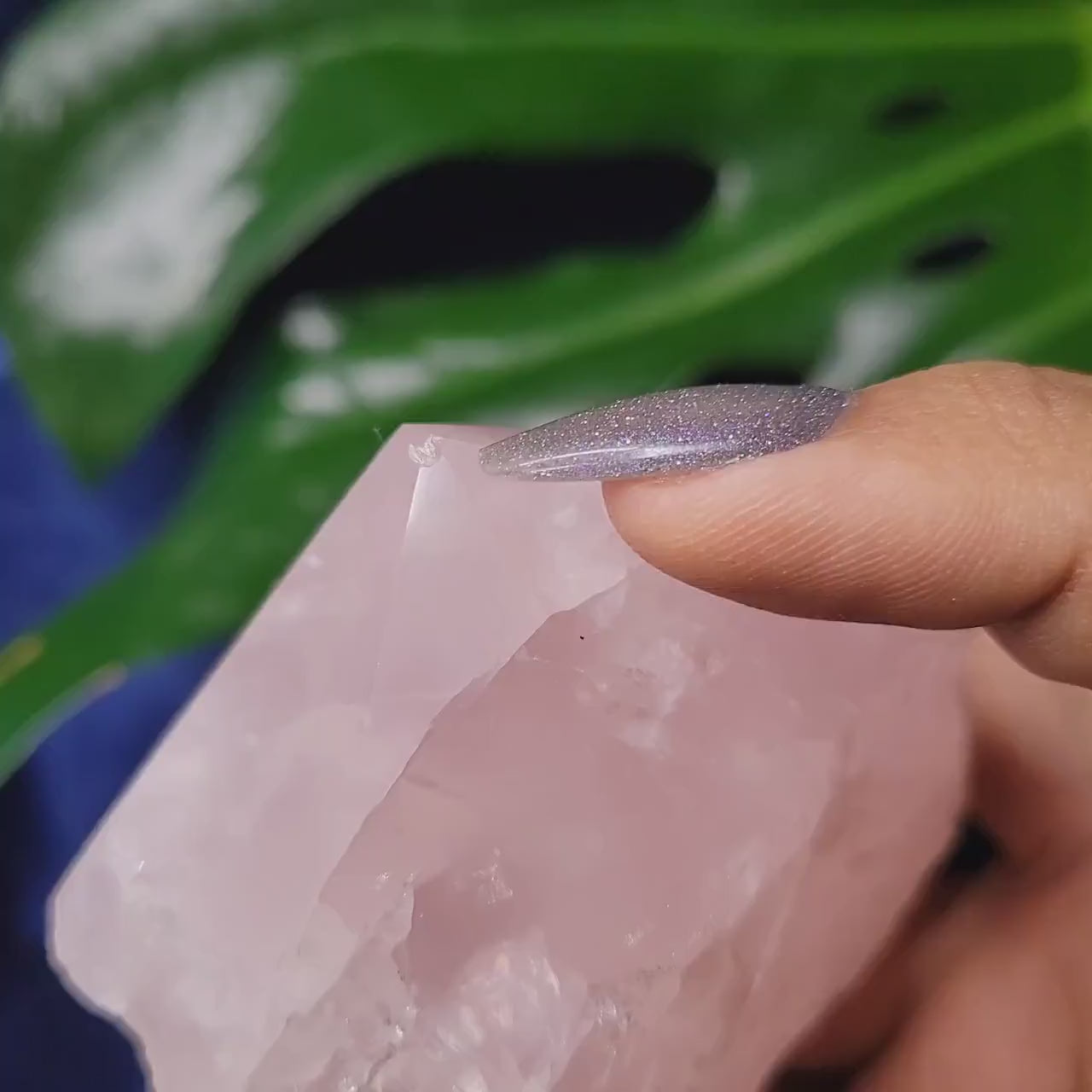 Rose Quartz Point from Brazil | HQ Half Polished 309g | Heart Chakra Meditation Tool | Birthday or Valentines Day Love Gift | Pastel Pink
