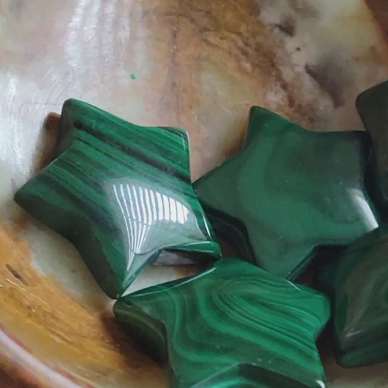 Malachite Star Crystal Carving - Healing Crystal - Home Decor - 14g - Intuitively Picked