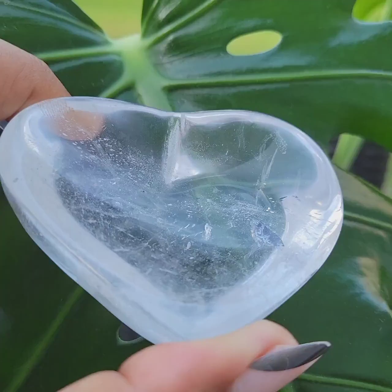 Stunning Clear Quartz Crystal -  Heart Bowl Carving  - Crystal Collector - Gift - Home Decor
