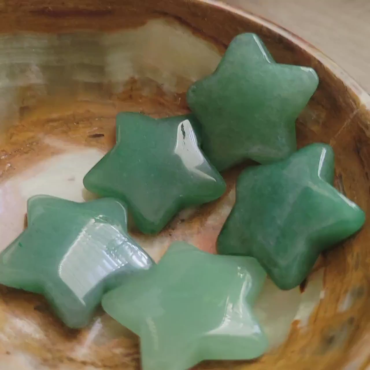 Green Aventurine Star Crystal Carving - Healing Crystal - Home Decor - 14g - Intuitively Picked