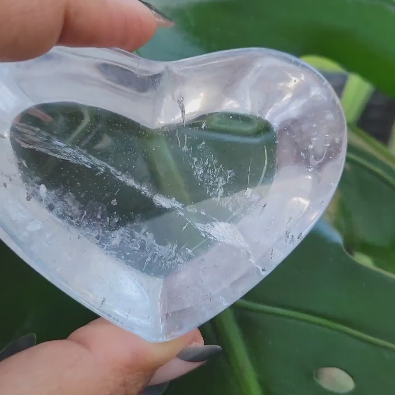 Stunning Clear Quartz Crystal -  Heart Bowl Carving  - Crystal Collector - Gift - Home Decor
