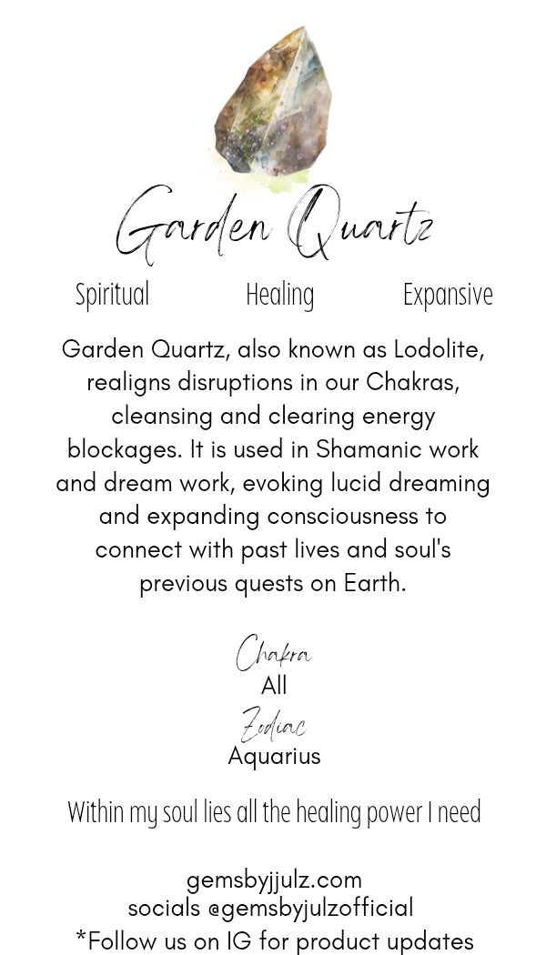 Garden & Rutilated Quartz Earrings | Handmade | Stainless Steel | Wire Wrapped | Stunning Gift